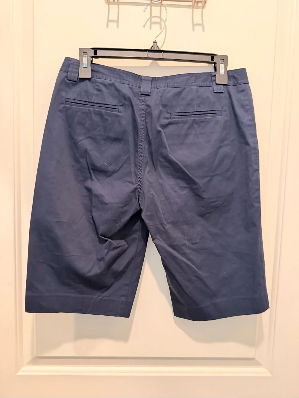 Tory Burch Navy Blue Cotton Blend Bermuda Shorts Size 6